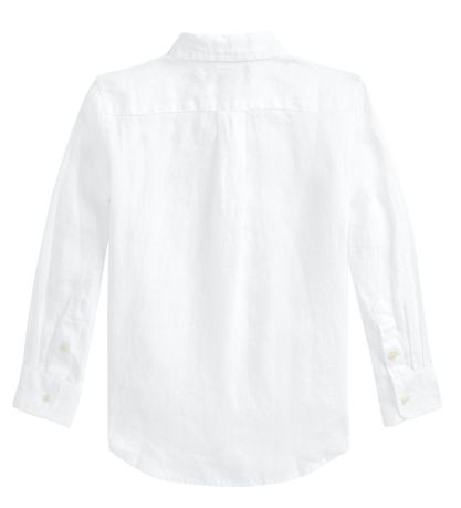 Kids White Ralph Lauren Linen shirt