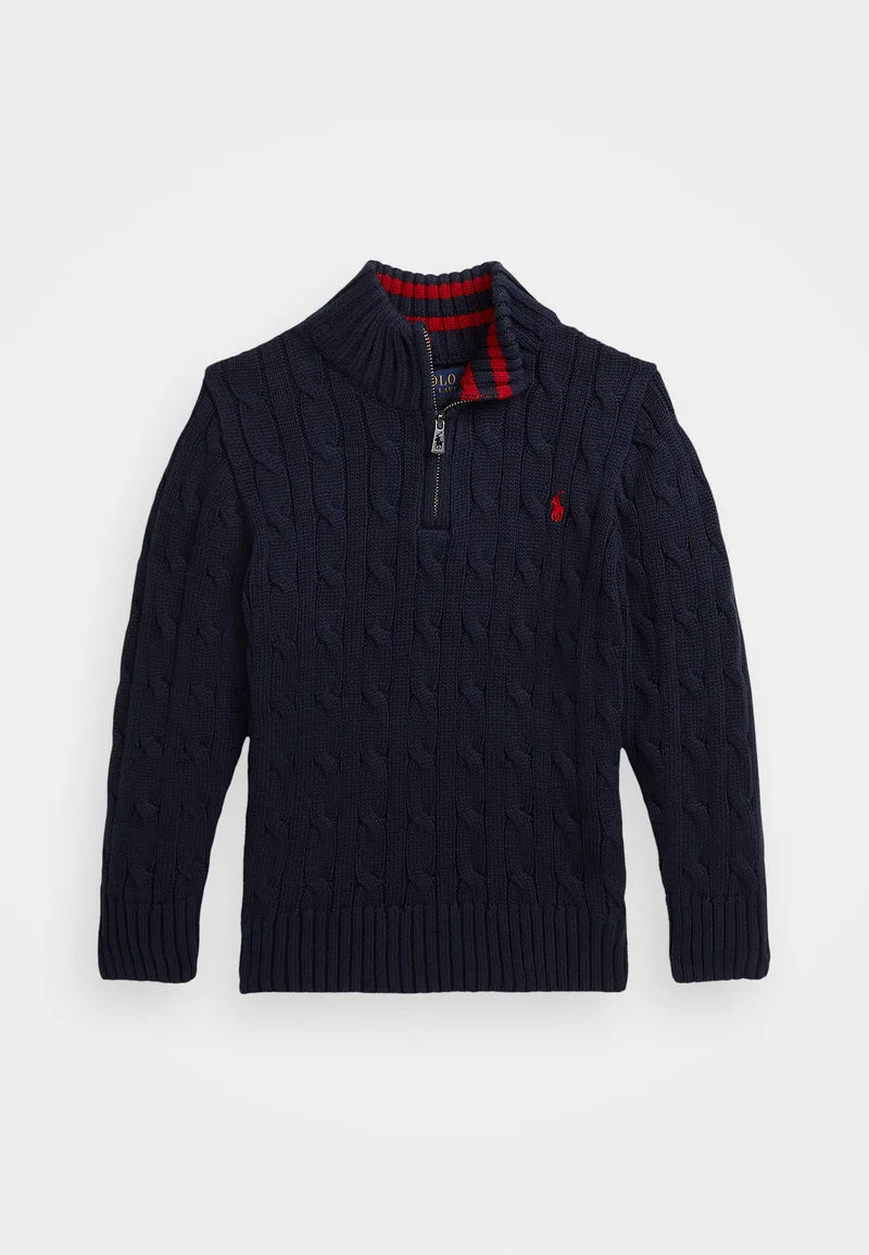 Polo Ralph cable knit half zippers 3 different colours