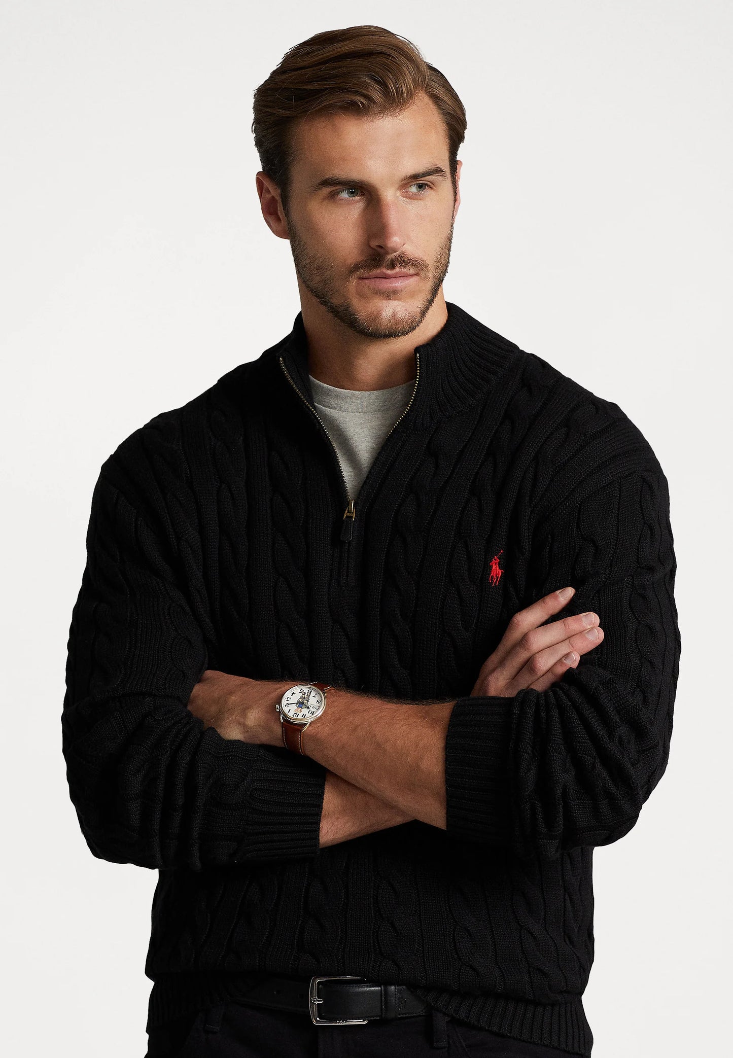 Polo Ralph cable knit half zippers 3 different colours